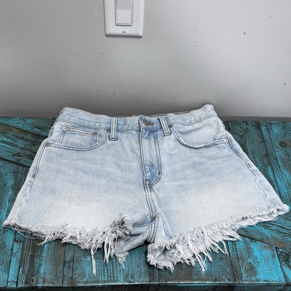 Madewell Relaxed Denim Shorts Cut Off Denim Shorts Raw Hem Size 26 - Picture 2 of 12